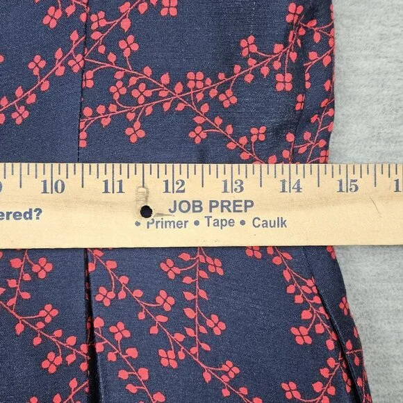 Draper James Clover Vines Nassau Navy Multi color printed Dress Size 8 - Picture 9 of 14